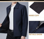 Men's outerwear men's spring autumn lapel jacket men's dad outfit men's casual jacket - Memoriex 