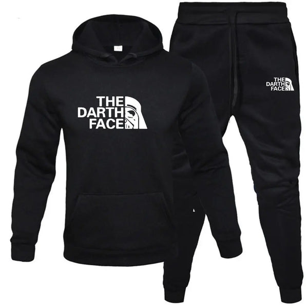 Men's sports and leisure outdoor hoodie set autumn and winter trendy printed hoodie hooded pullover - Memoriex 