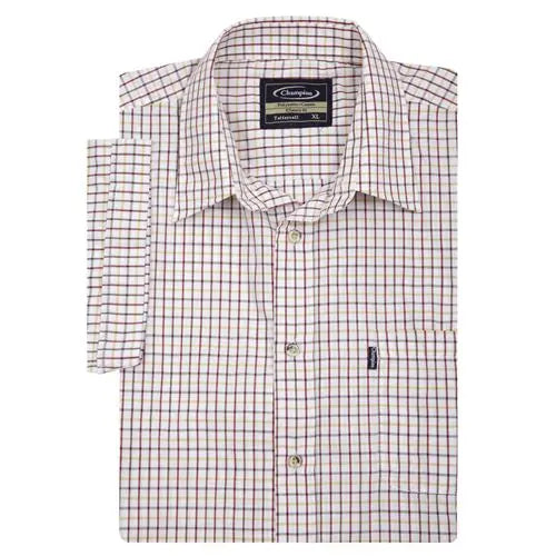 Mens Champion Short Sleeve Tattersall Shirt-5