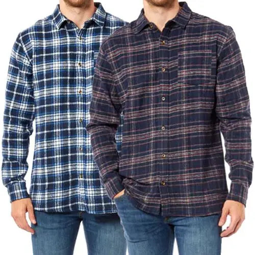 Mens Flannel Check Shirt-0