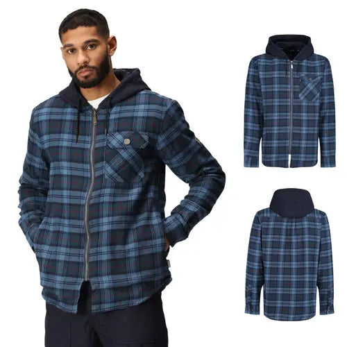 Mens Fleece Lined Check Shirt TRS205-0