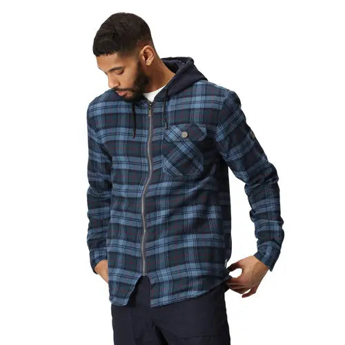Mens Fleece Lined Check Shirt TRS205-3