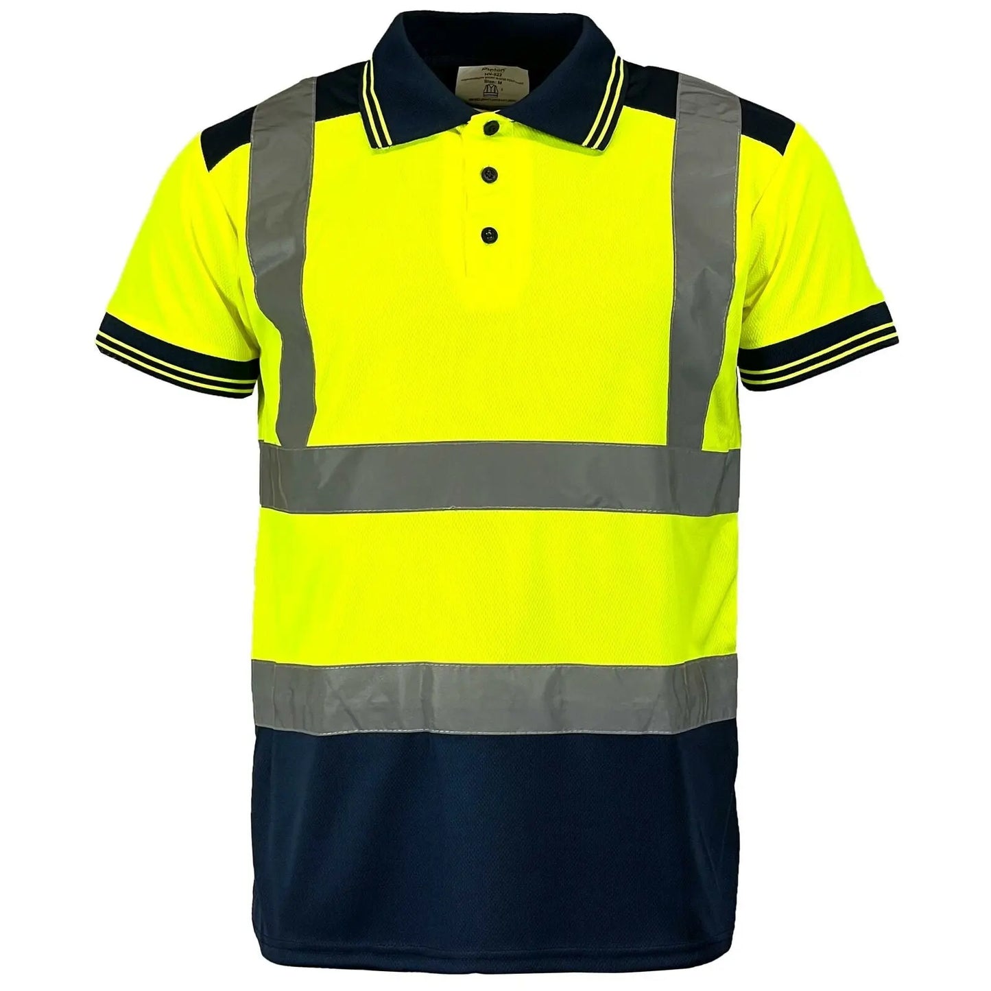 Mens Hi Vis Visibility Short Sleeved Polo Shirt - hv322-3