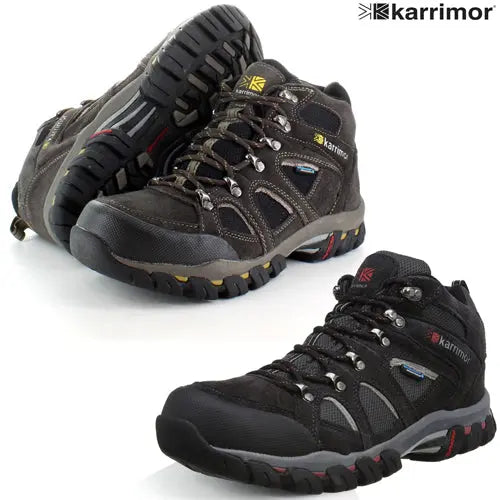 Mens Karrimor Bodmin IV Weathertite Mid Rise Waterproof Hiking Shoes - Memoriex 