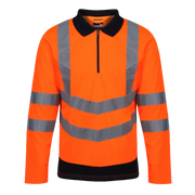 Mens Regatta Hi Vis Long Sleeve Polo Shirt - TRS192-0