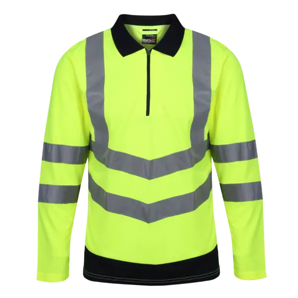 Mens Regatta Hi Vis Long Sleeve Polo Shirt - TRS192-1