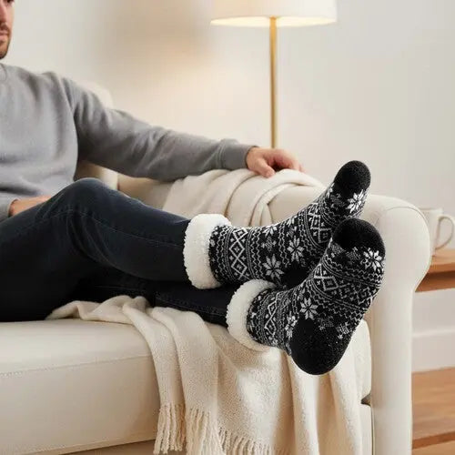 Mens Sherpa Slipper Socks - AT325-2