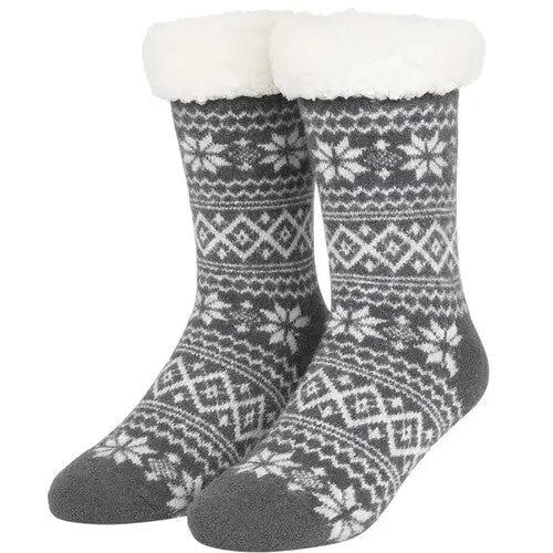 Mens Sherpa Slipper Socks - AT325-5