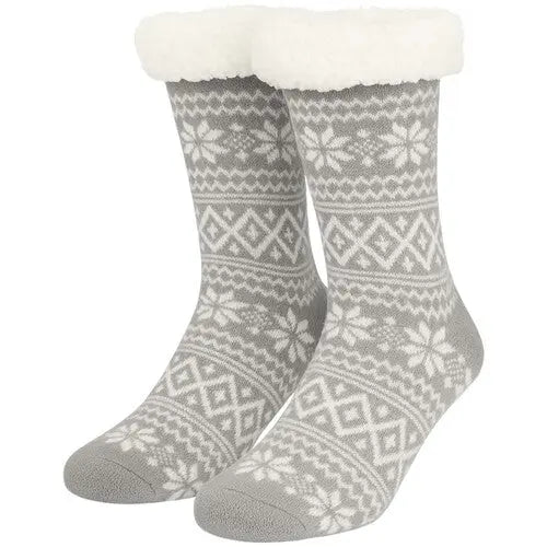 Mens Sherpa Slipper Socks - AT325-6