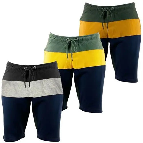 Mens Slim Fit Contrast Fleece Shorts - S010-0