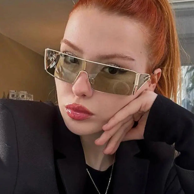 Metal Sunglasses Fashion Box Versatile Hot Girl Outdoor Sunglasses Women's Sunglasses Premium - Memoriex 