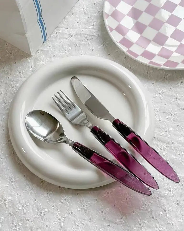 Meteor Flatware Set of 16 Pcs ( $3.5 Each ) - Sleek Modern Cutlery Silverware Set-4