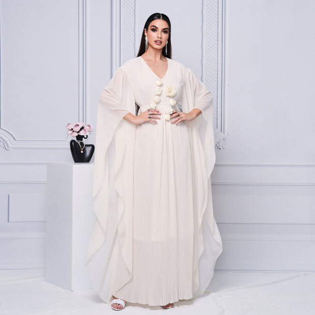 Middle East Saudi Long Style Long Sleeve Fashion Swing Dress - Memoriex 