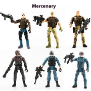 Military Soldier Model Movable Joint Elite Anti-terrorism Special Forces 10cm - Memoriex 