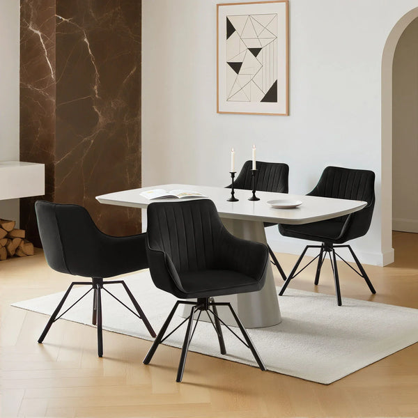 Milo Velvet Swivel Chairs-10