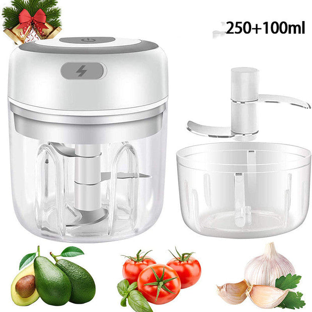 Mini Electric Garlic Chopper USB Charging Ginger Masher Machine Sturdy Durable Chili Vegetable Crusher Kitchen Tool - Memoriex 
