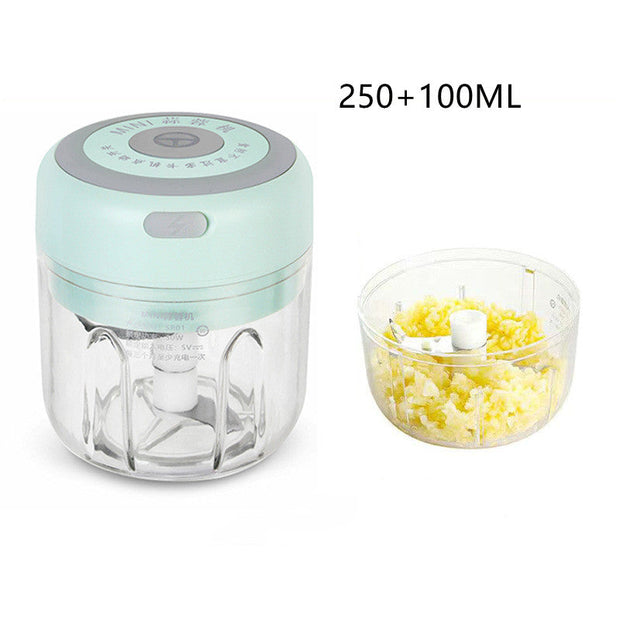 Mini Electric Garlic Chopper USB Charging Ginger Masher Machine Sturdy Durable Chili Vegetable Crusher Kitchen Tool - Memoriex 