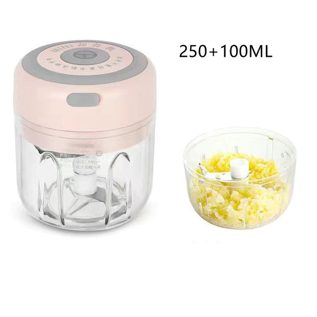 Mini Electric Garlic Chopper USB Charging Ginger Masher Machine Sturdy Durable Chili Vegetable Crusher Kitchen Tool - Memoriex 