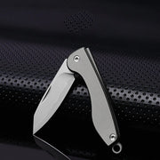Mini Folding Titanium Utility Knife Portable Pocket Knife Camping Food Processing Food Construction Repair Outdoor Equipment Keychain Mouth-0