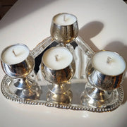 Mini Goblet Candle Quartet in Vintage Bookshop Scent-2
