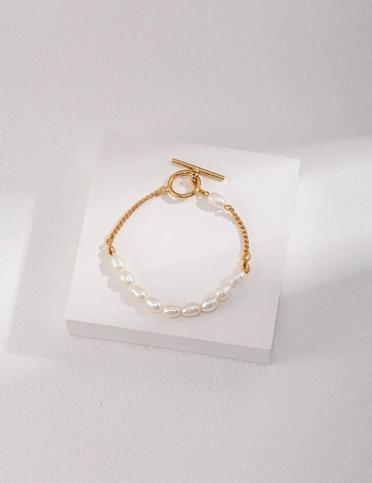 Minimal Freshwater Pearl Bracelet - Memoriex