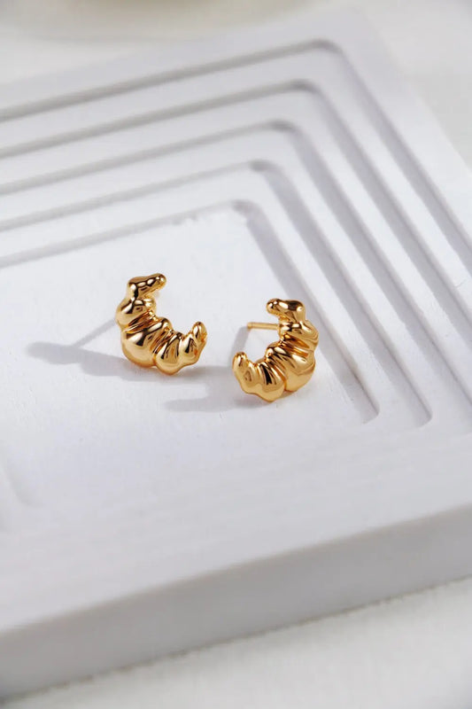 Minimalist Croissant Stud Earrings - Memoriex