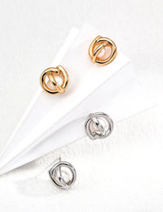 Minimalist Natural Pearl Stud Earrings-0