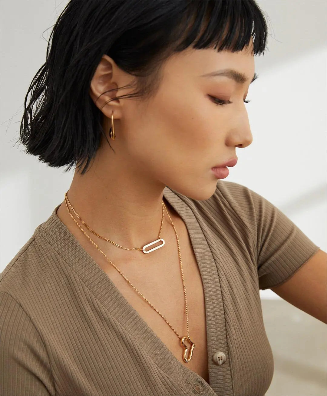 Minimalist Paperclip Necklace-4