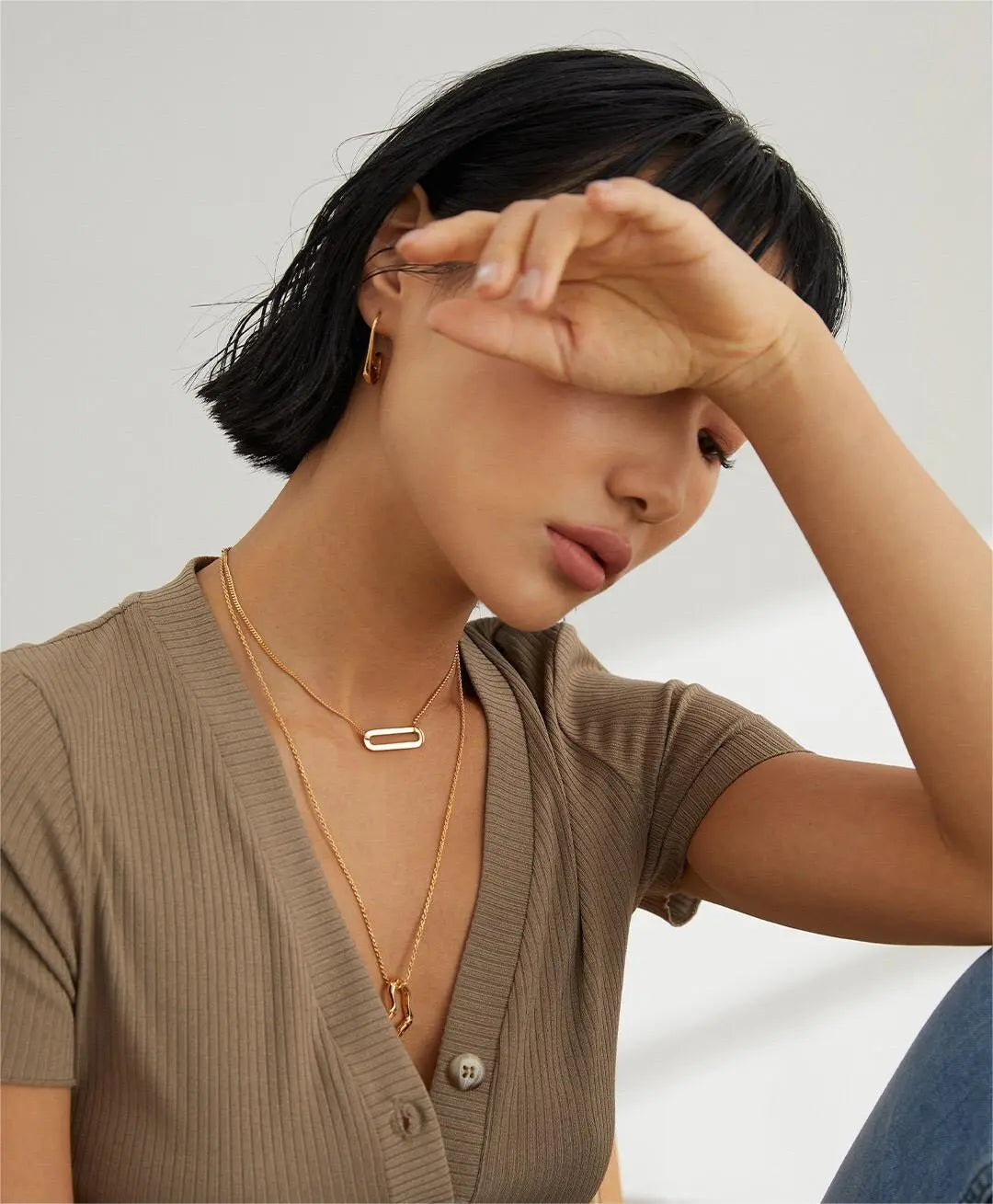 Minimalist Paperclip Necklace-5