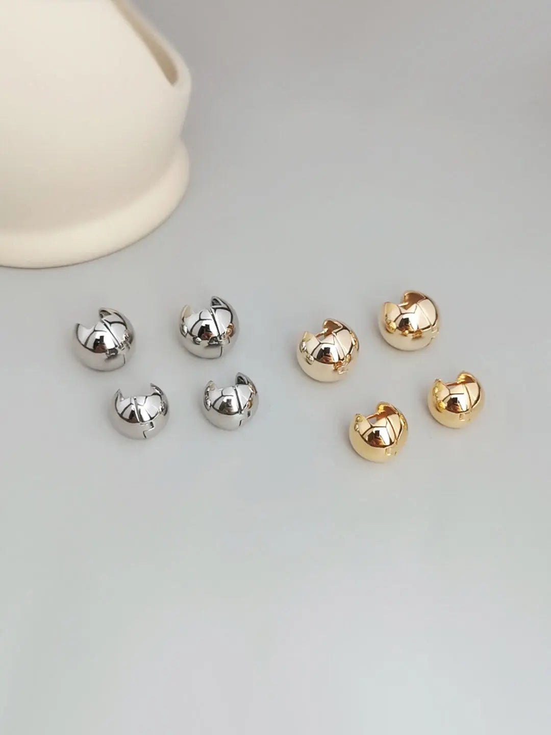 Minimalist Round Ball Earrings-0