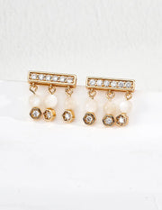 Minimalist Zircon Bar Drop Earrings-1