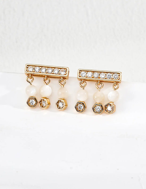 Minimalist Zircon Bar Drop Earrings-1
