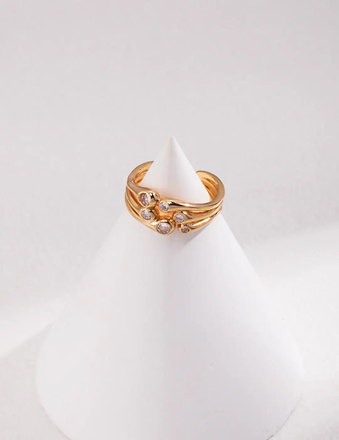 Minimalist Zircon Stacking Ring - Memoriex