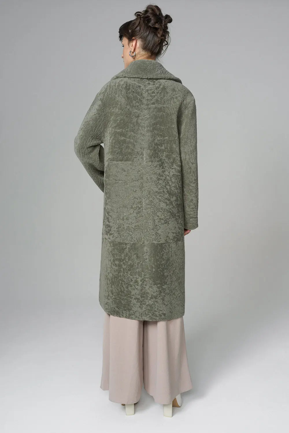 Mint Reversible Genuine Sheepskin Maxi Coat-5