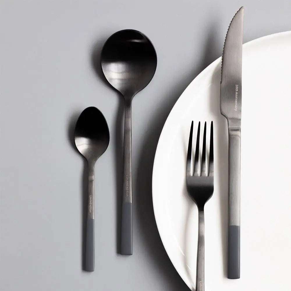 Modern Nordic Matte Black Stainless Flatware Set ( 4 Pcs)-0