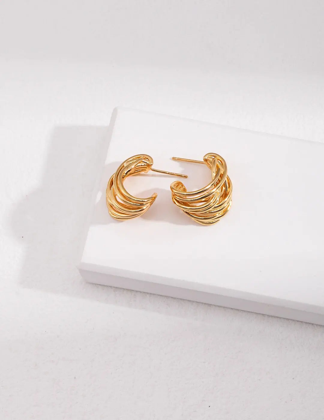 Modern Wave Hoop Earrings-2