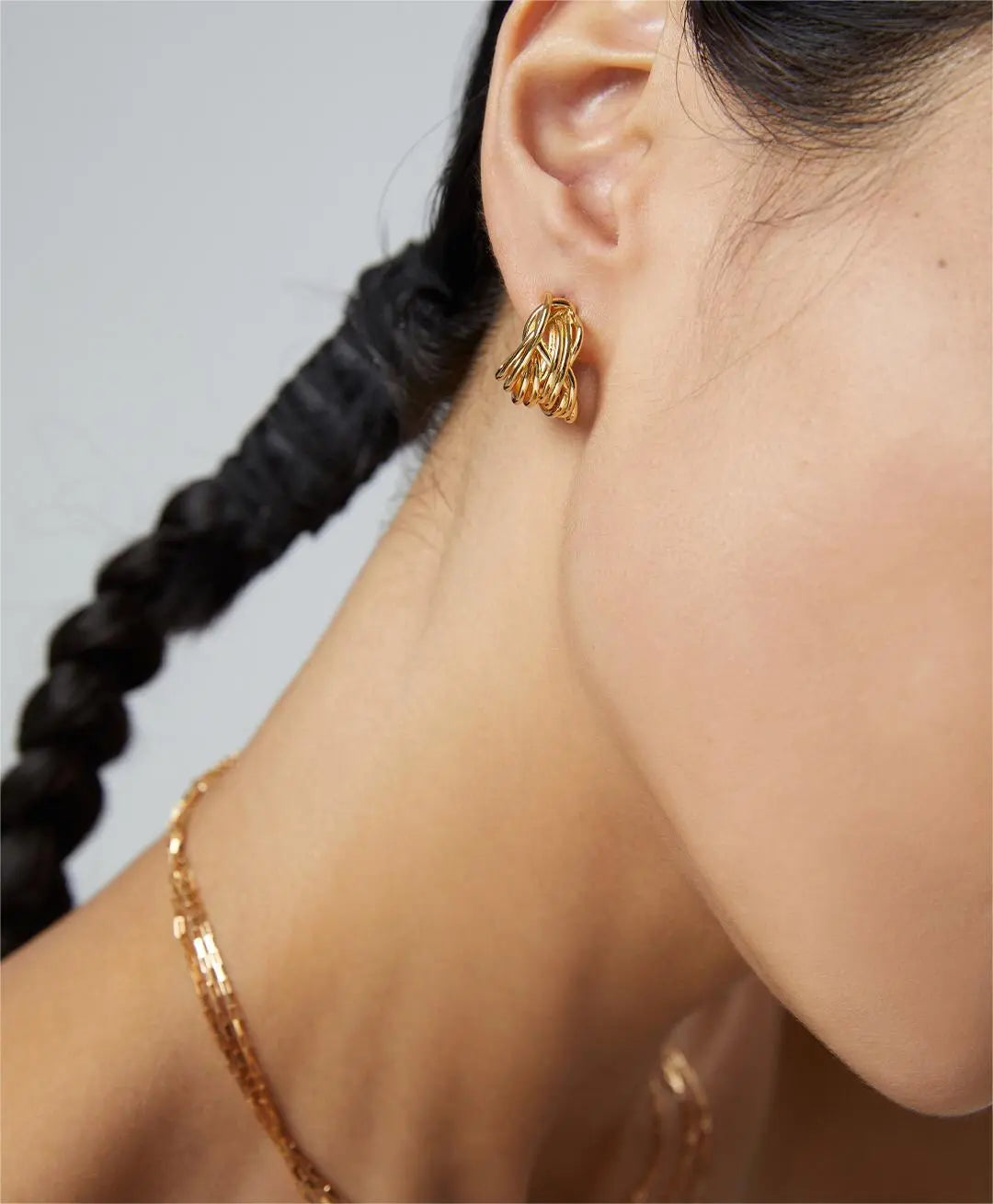 Modern Wave Hoop Earrings-5