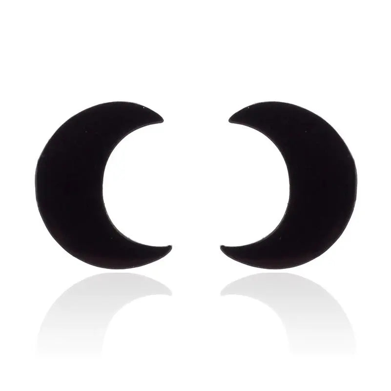 Moon Stud Earrings - Memoriex