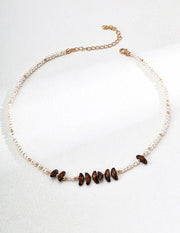 Moonlit Pearl & Czech Glass Artisan Necklace-0