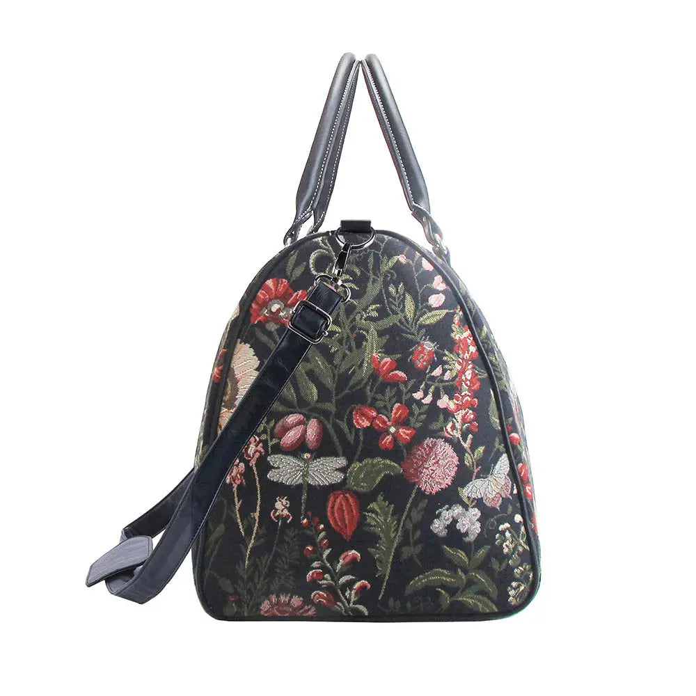 Morning Garden Black - Big Holdall Bag-2