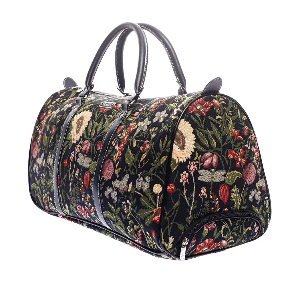 Morning Garden Black - Pull Holdall-3