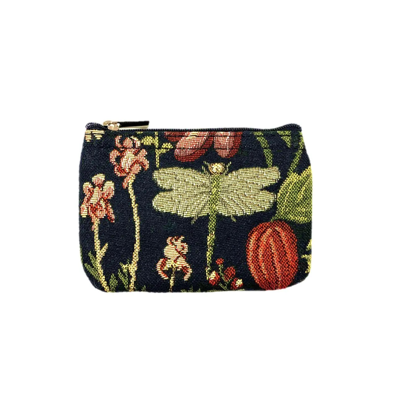 Morning Garden Black - Zip Coin Purse-0