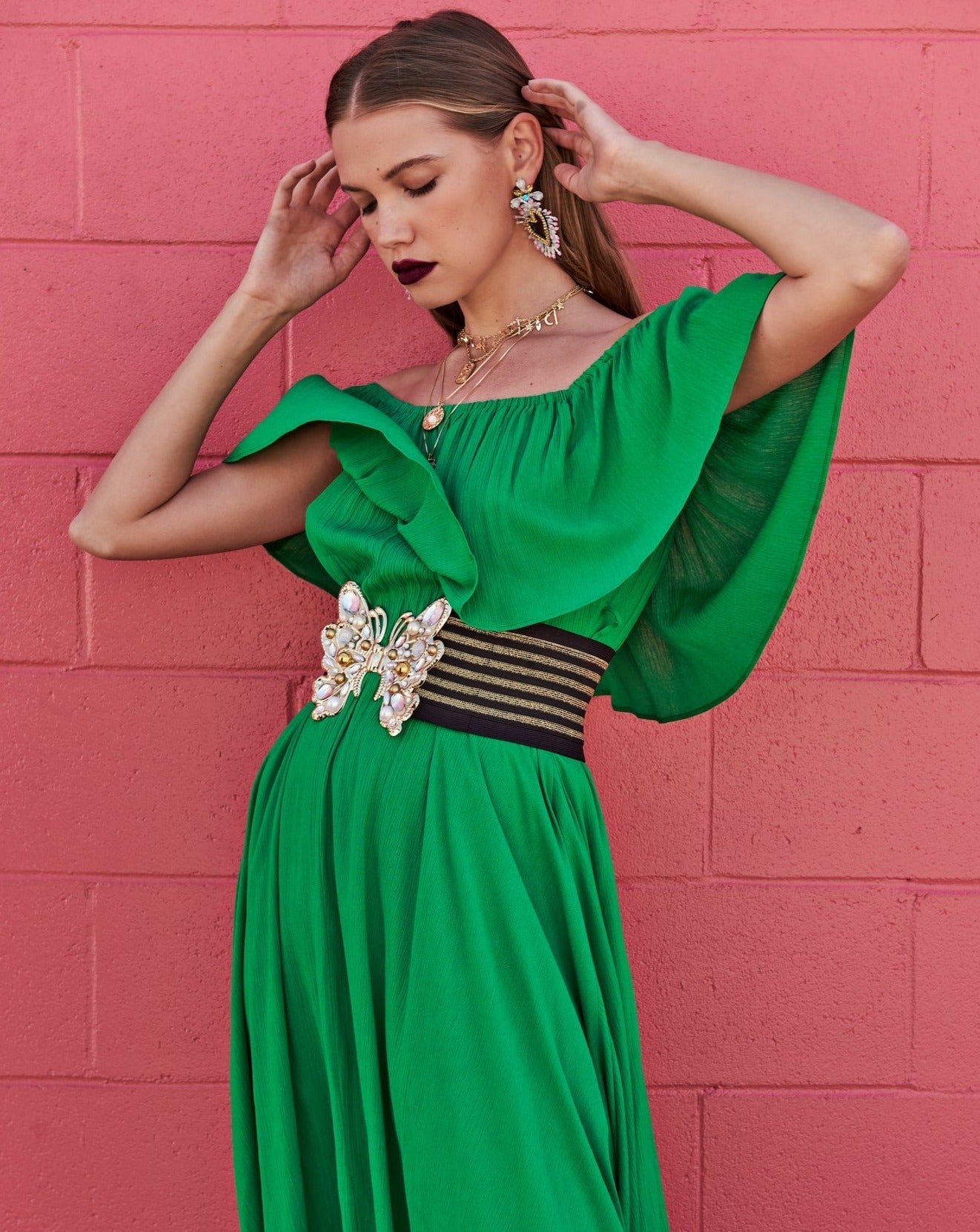 Morning Glory Maxi Dress - Emerald by Meghan Fabulous-3