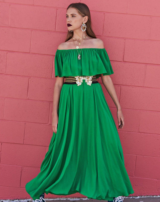 Morning Glory Maxi Dress - Emerald by Meghan Fabulous-0