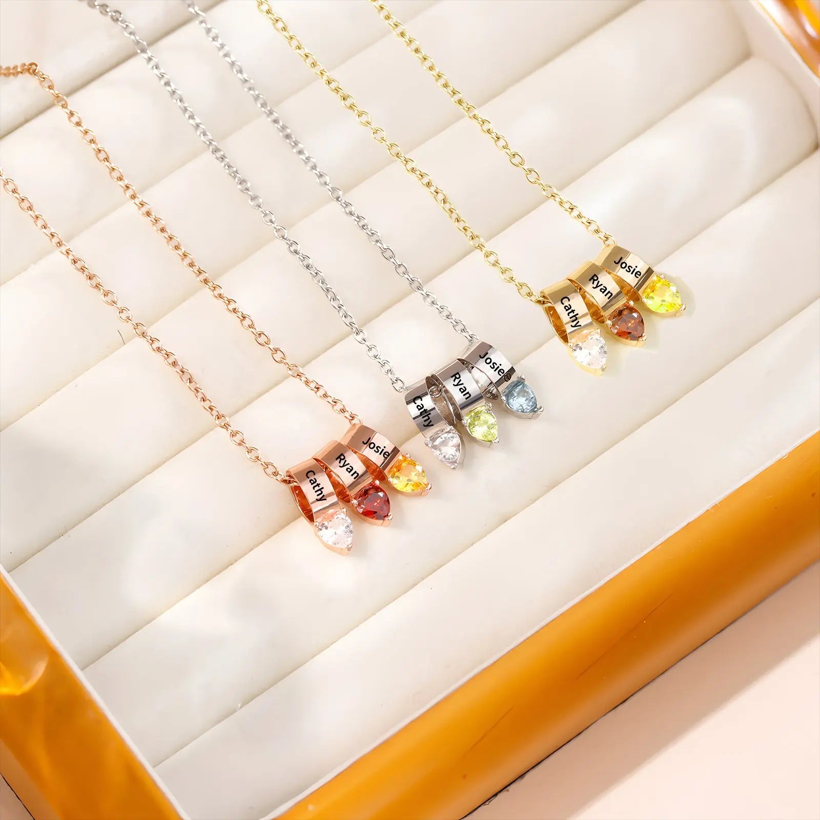 Mother's Day Birthstone Necklace-1