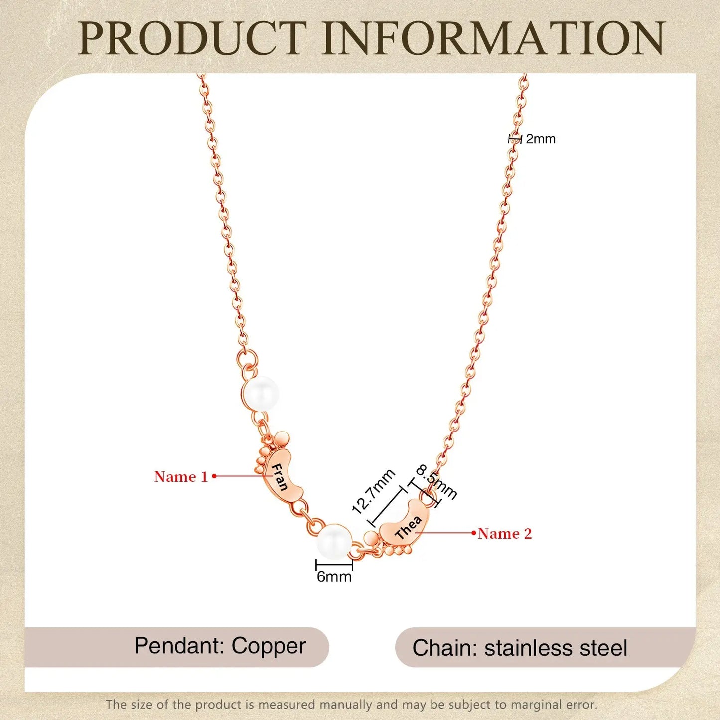 Mother's Day Foot Shape Necklace-10