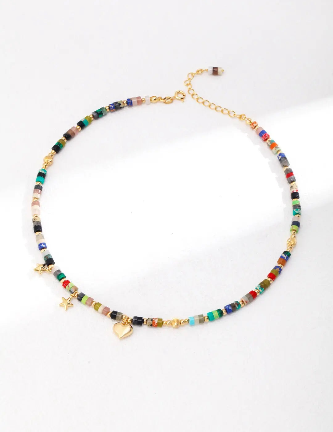 Multicolored Seed Bead Necklace - Memoriex