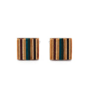Multicolour Recycled Skateboard Square Cufflinks - Memoriex 