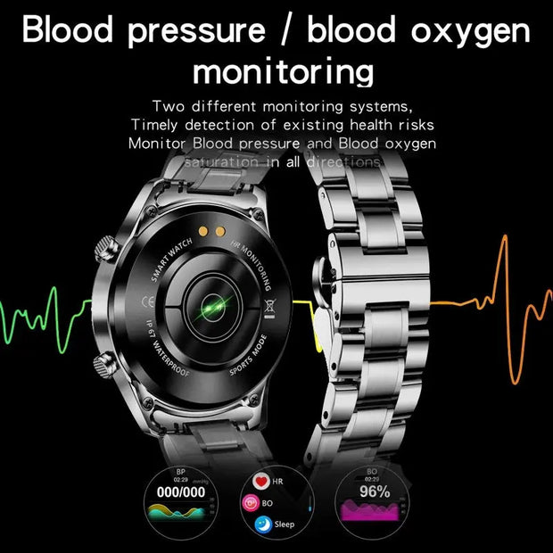 Multifunctional Smart Watch Bluetooth Call Pedometer Blood Pressure Heart Rate Detection Waterproof Watch - Memoriex 