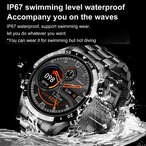Multifunctional Smart Watch Bluetooth Call Pedometer Blood Pressure Heart Rate Detection Waterproof Watch - Memoriex 
